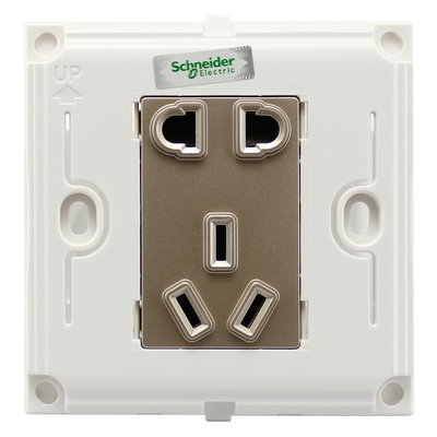 施耐德畅意系列单联电话电脑插座 简约设计，可靠连接